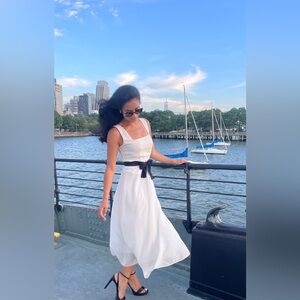 Commense White Midi Dress